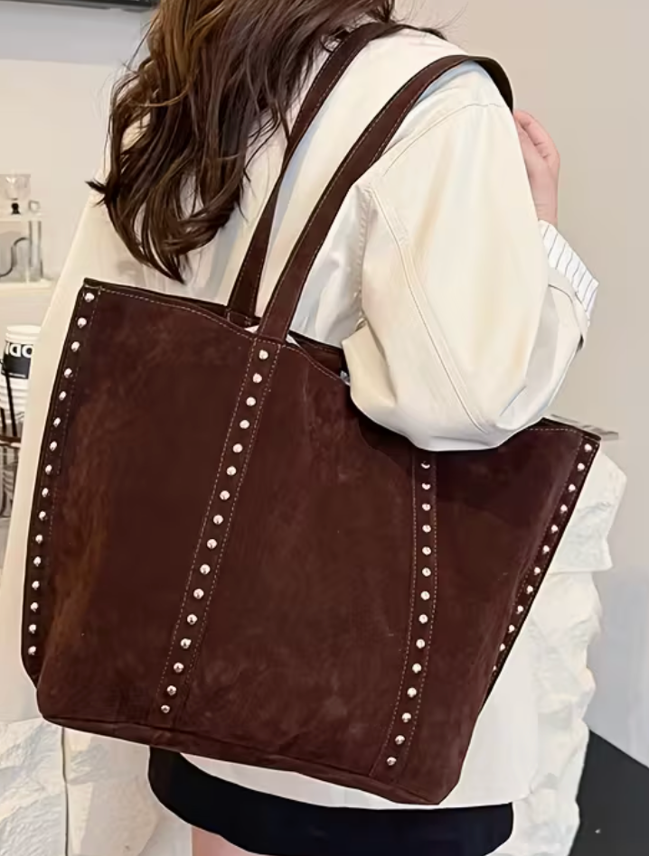 Suede Bag With Studs