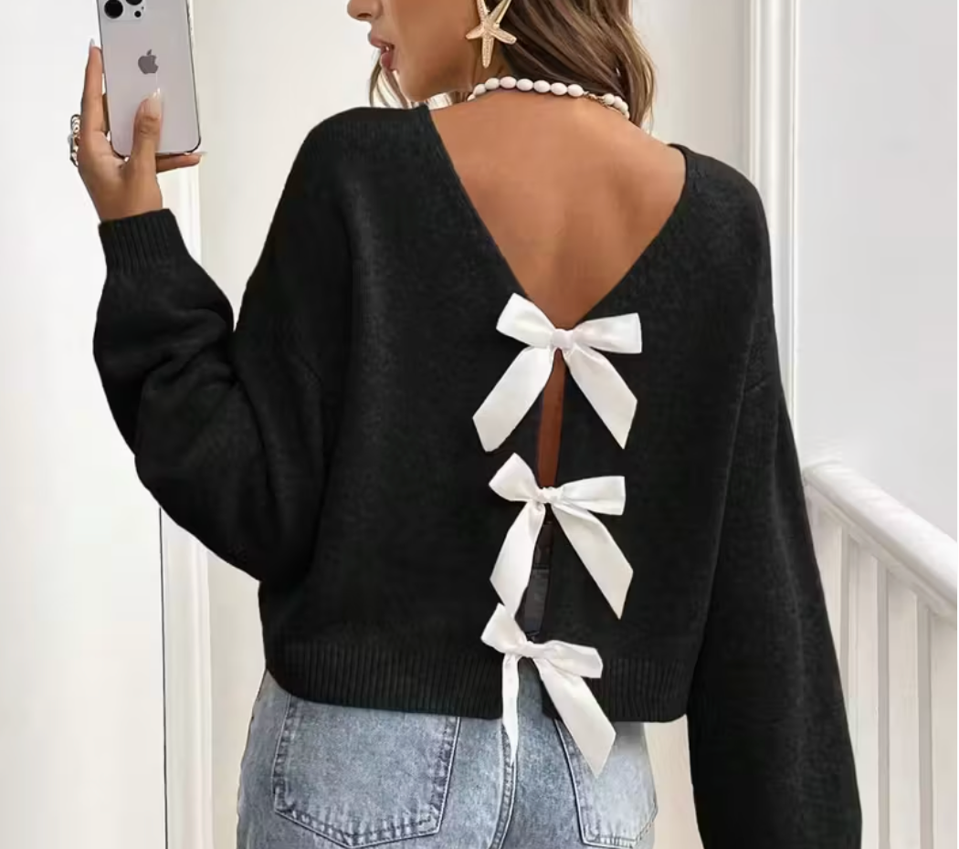 Back Bow Sweater