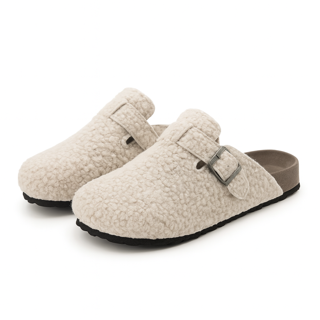 Faux furr Slip Op Sandals