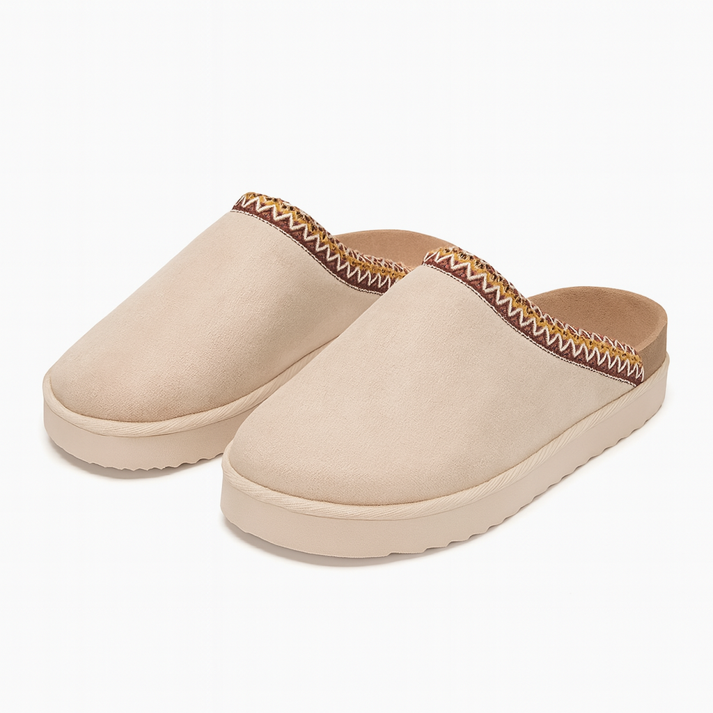 Faux furr Slip Op Sandals