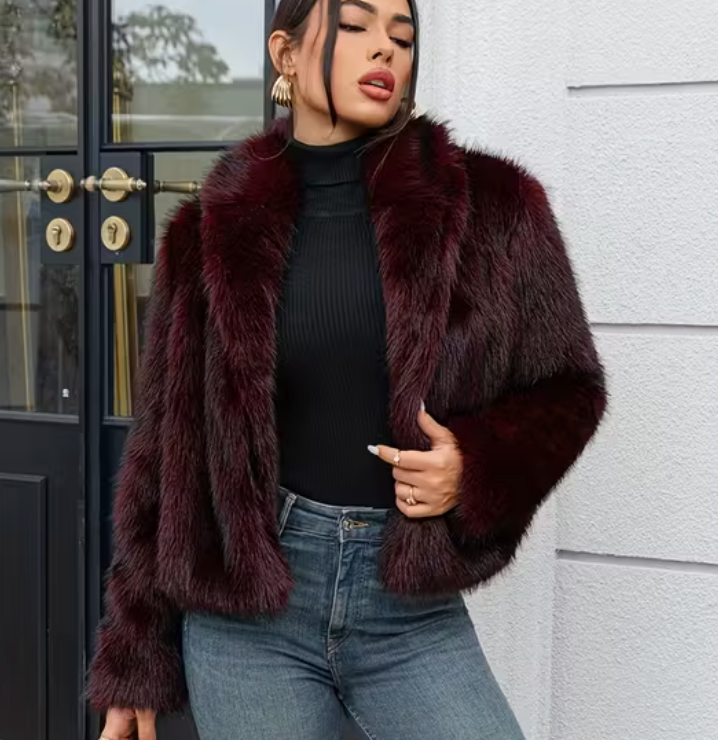 Abrigo de piel de zorro