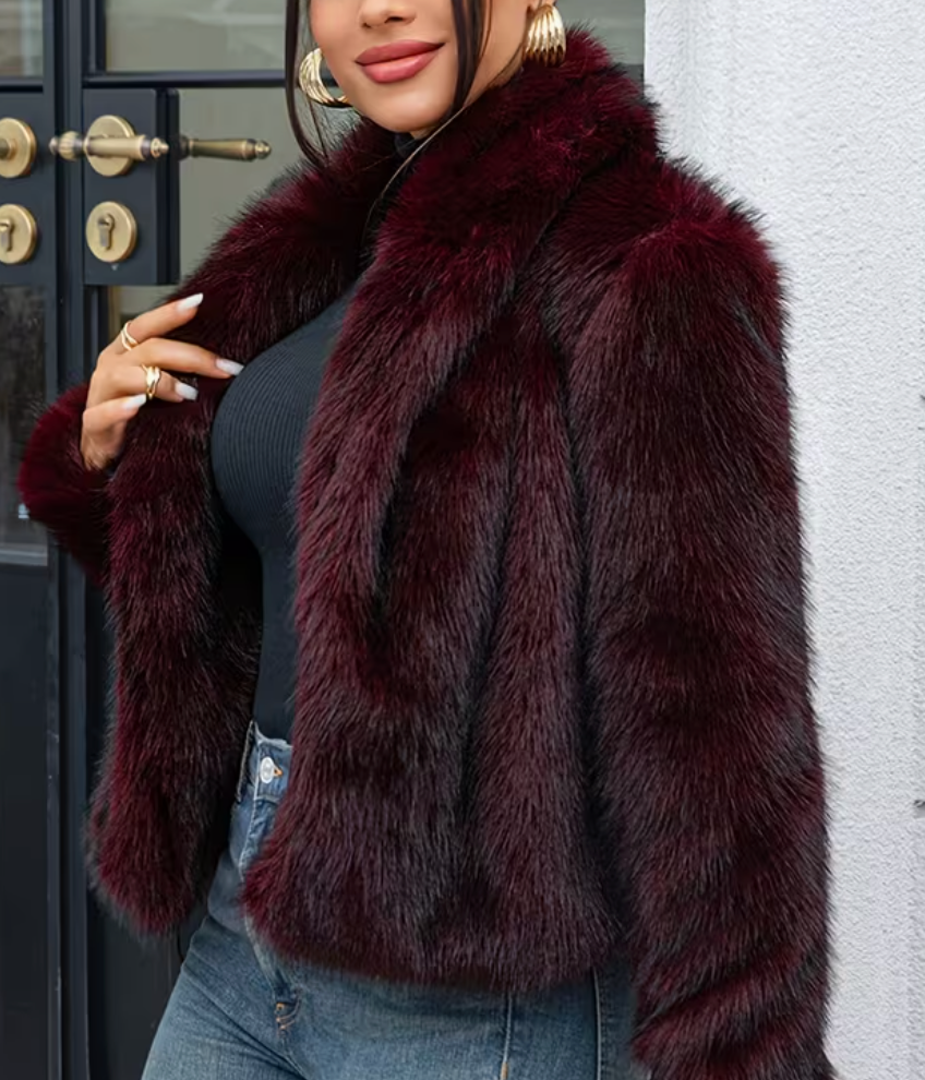 Abrigo de piel de zorro