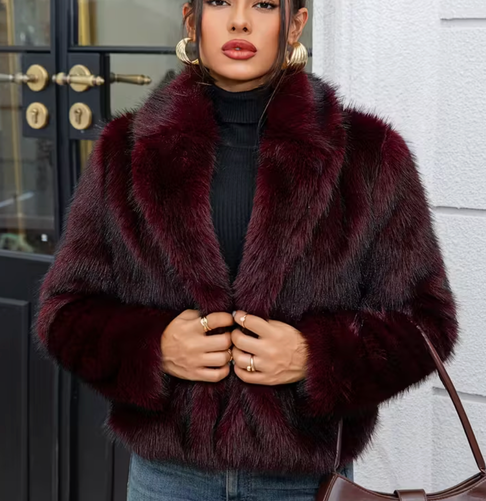 Abrigo de piel de zorro