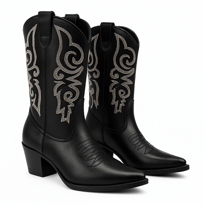 Western Boots Damen – Eleganter Absatz & Stickdetails