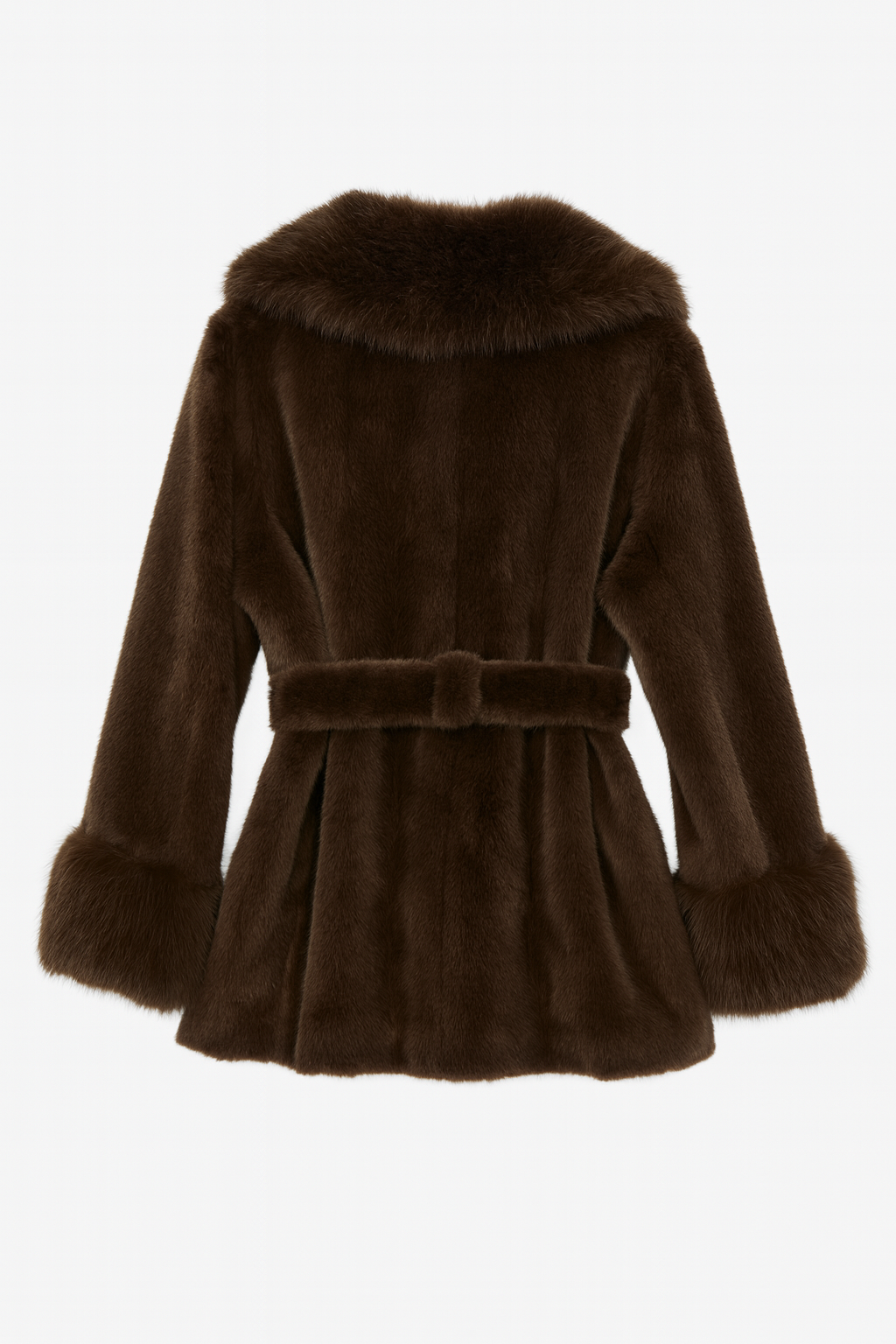 Chaqueta elegante de piel sintética para mujer con forro de felpa