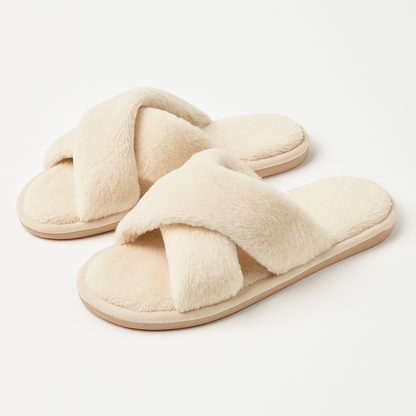 Komfortable Damen Hausschuhe aus Plüsch