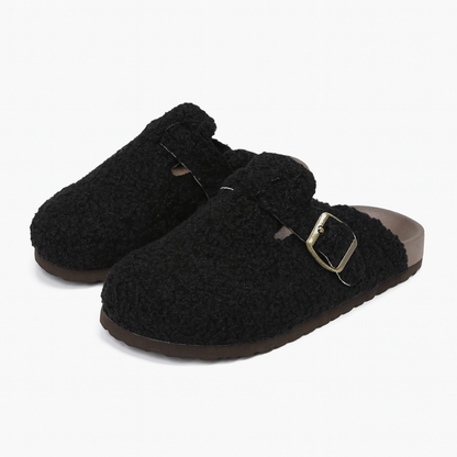 Faux furr Slip Op Sandals