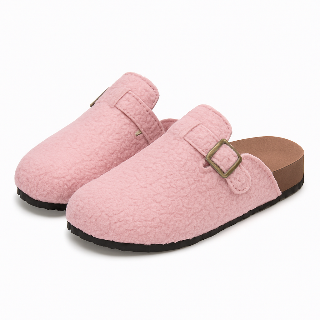 Faux furr Slip Op Sandals