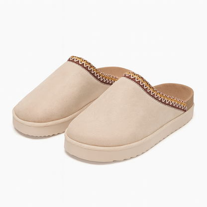 Faux furr Slip Op Sandals